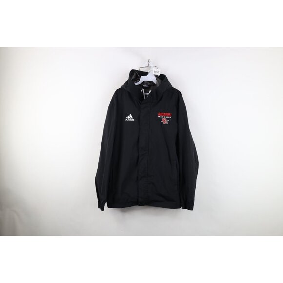 Adidas Mens M Team Issued Davenport University Track & Field Rain Jacket Black - Picture 1 of 16